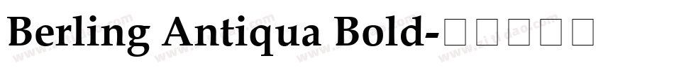 Berling Antiqua Bold字体转换